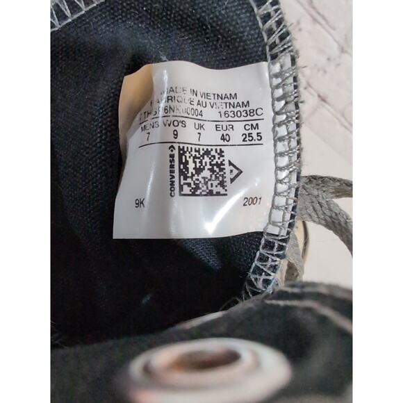 Size 9 - Converse Chuck High Top Denim Cherry Blossom Goth Zombie Custom Shoe - Picture 14 of 15